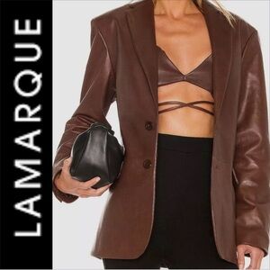 LaMarque Felina Oversized Leather Blazer in Size Small but fits like a Large